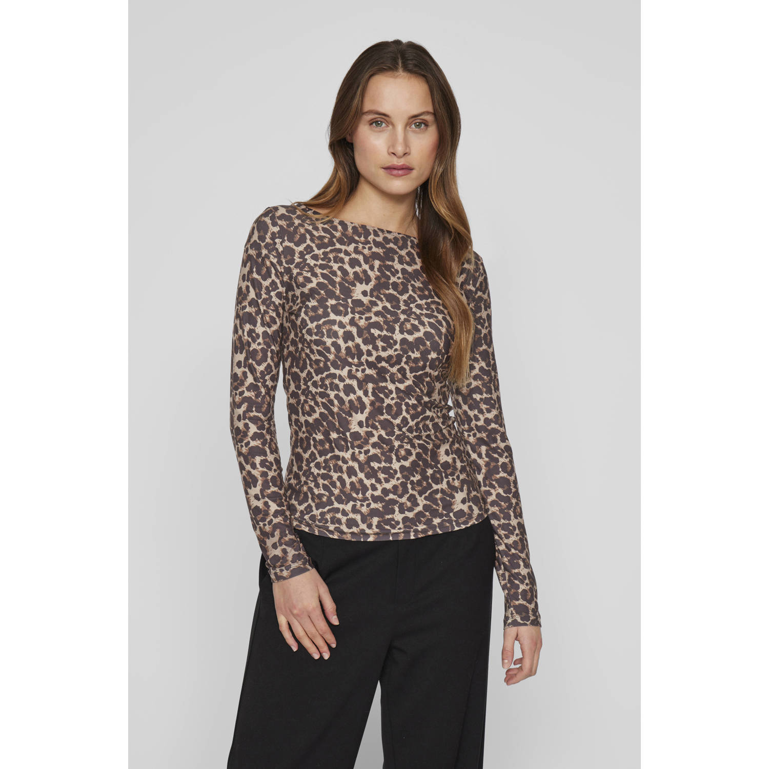 Vila Shirt met lange mouwen VILEOA BOATNECK L S TOP NOOS