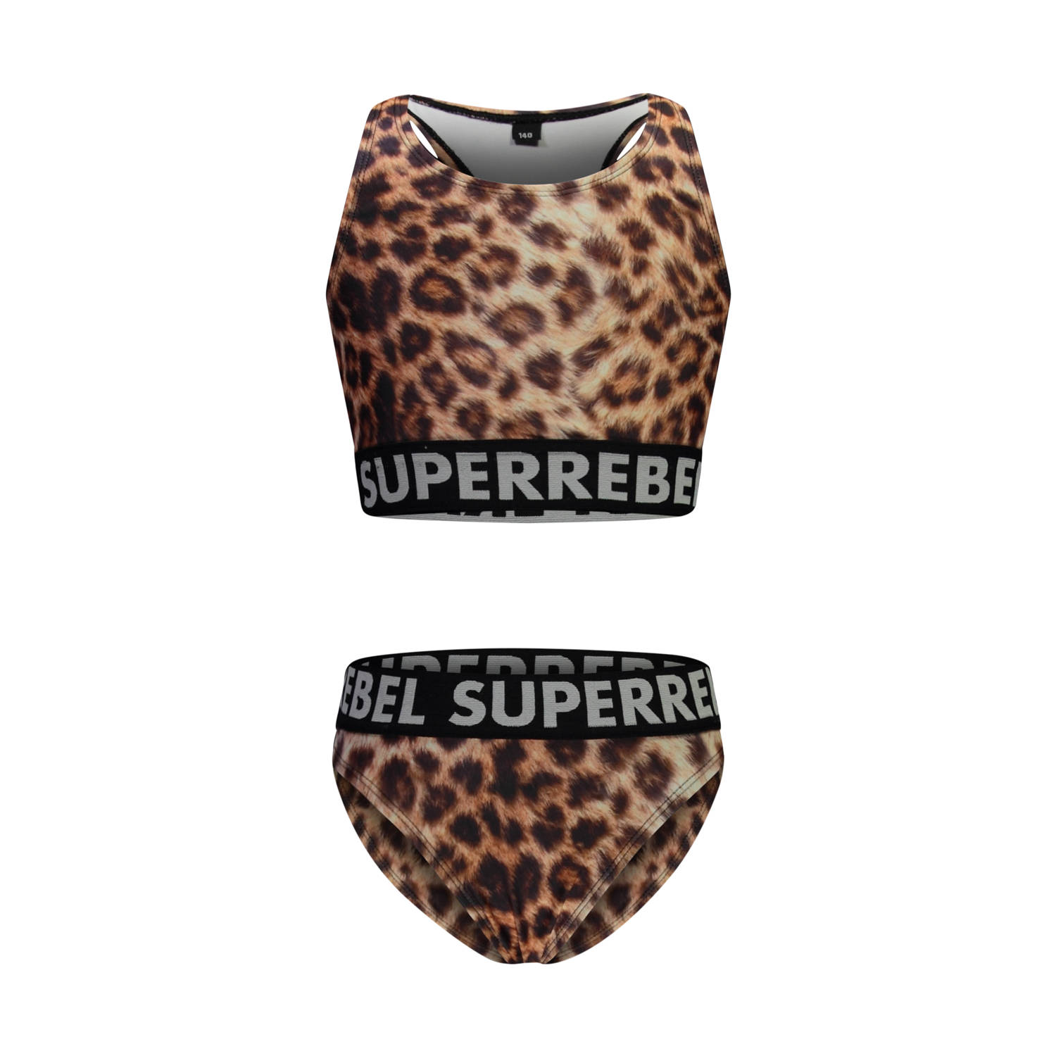 SuperRebel crop bikini Carmel bruin