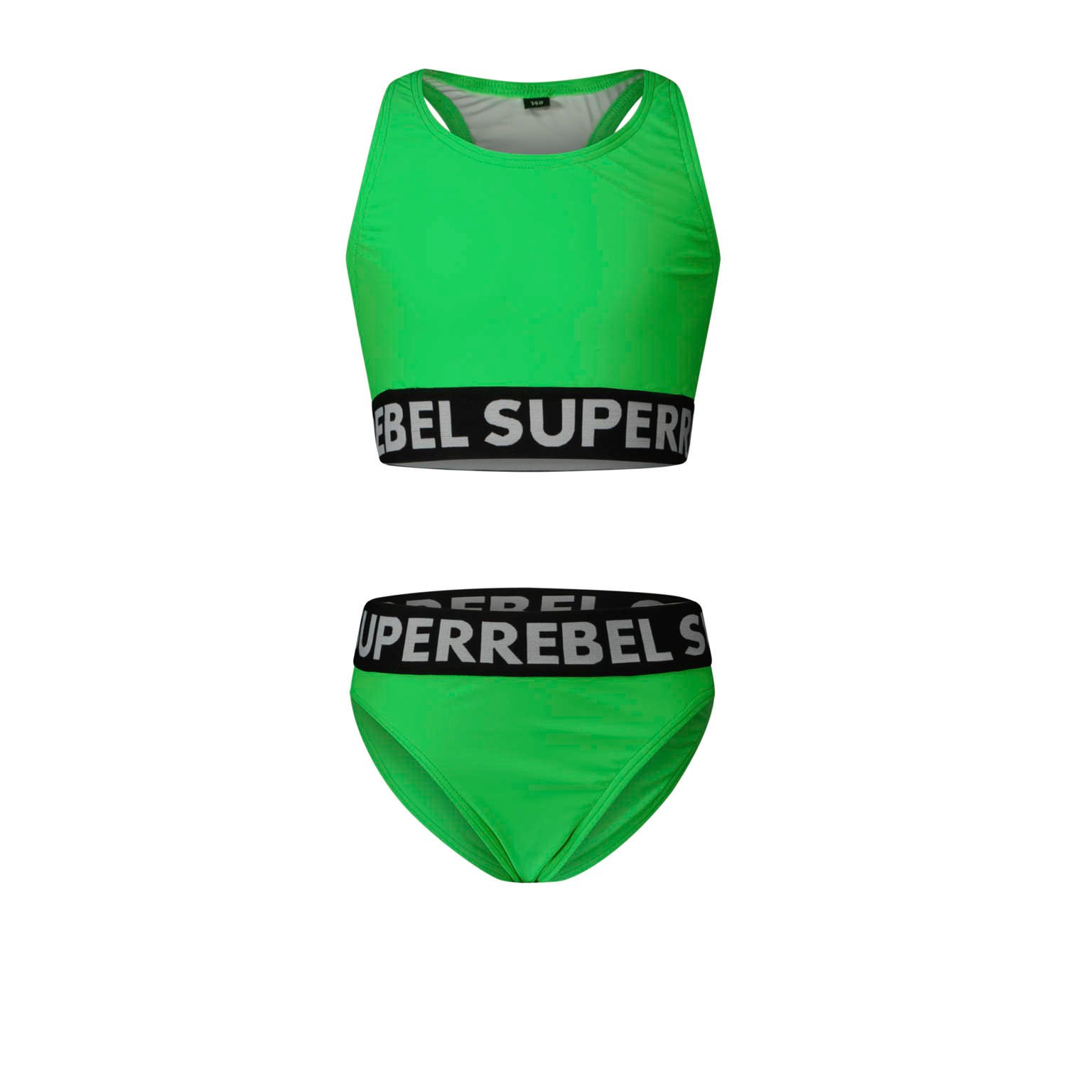 SuperRebel crop bikini Carmel groen