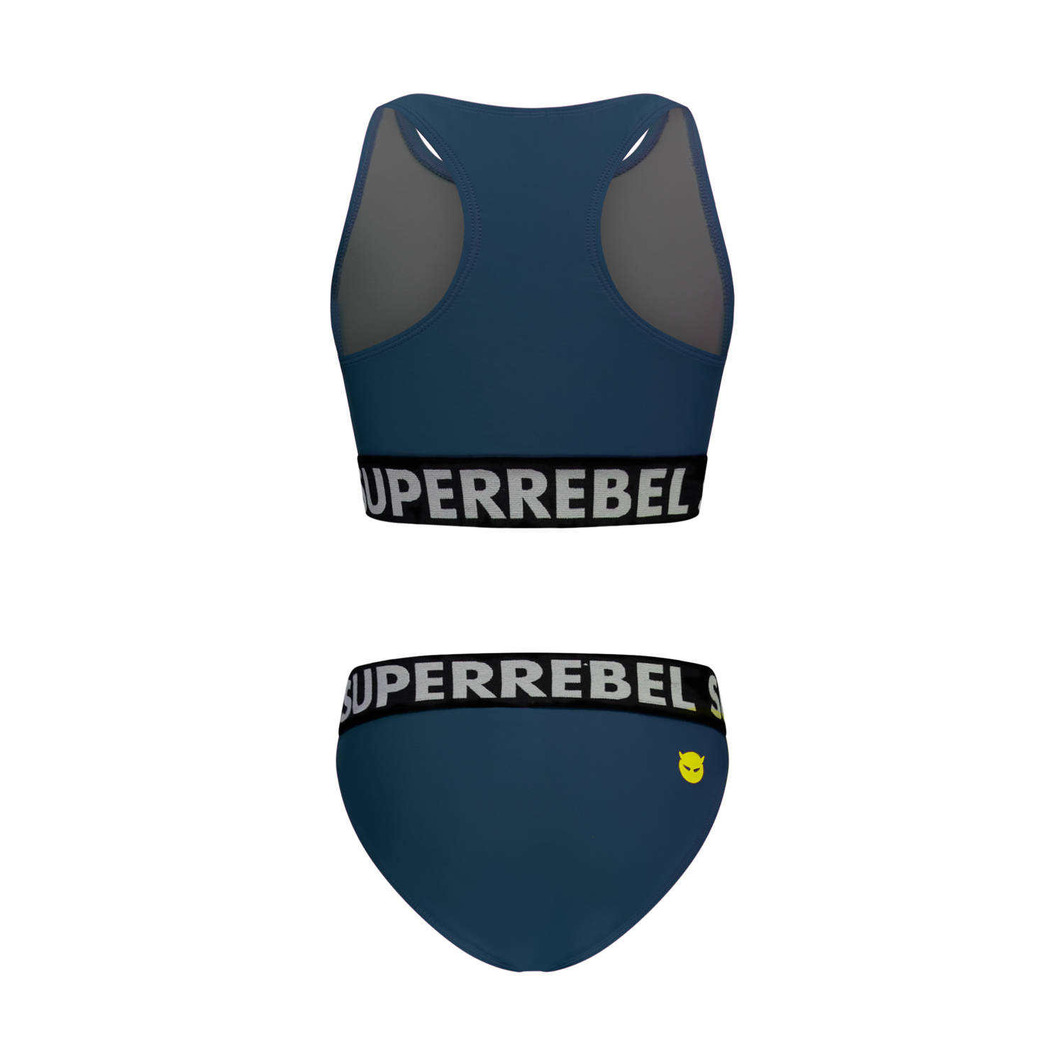 SuperRebel crop bikini Carmel donkerblauw