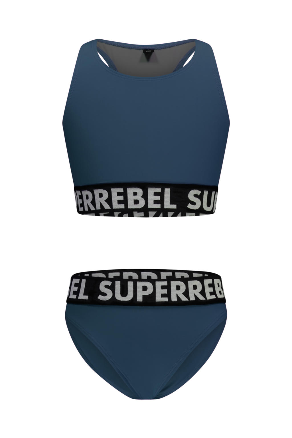 SuperRebel crop bikini Carmel donkerblauw
