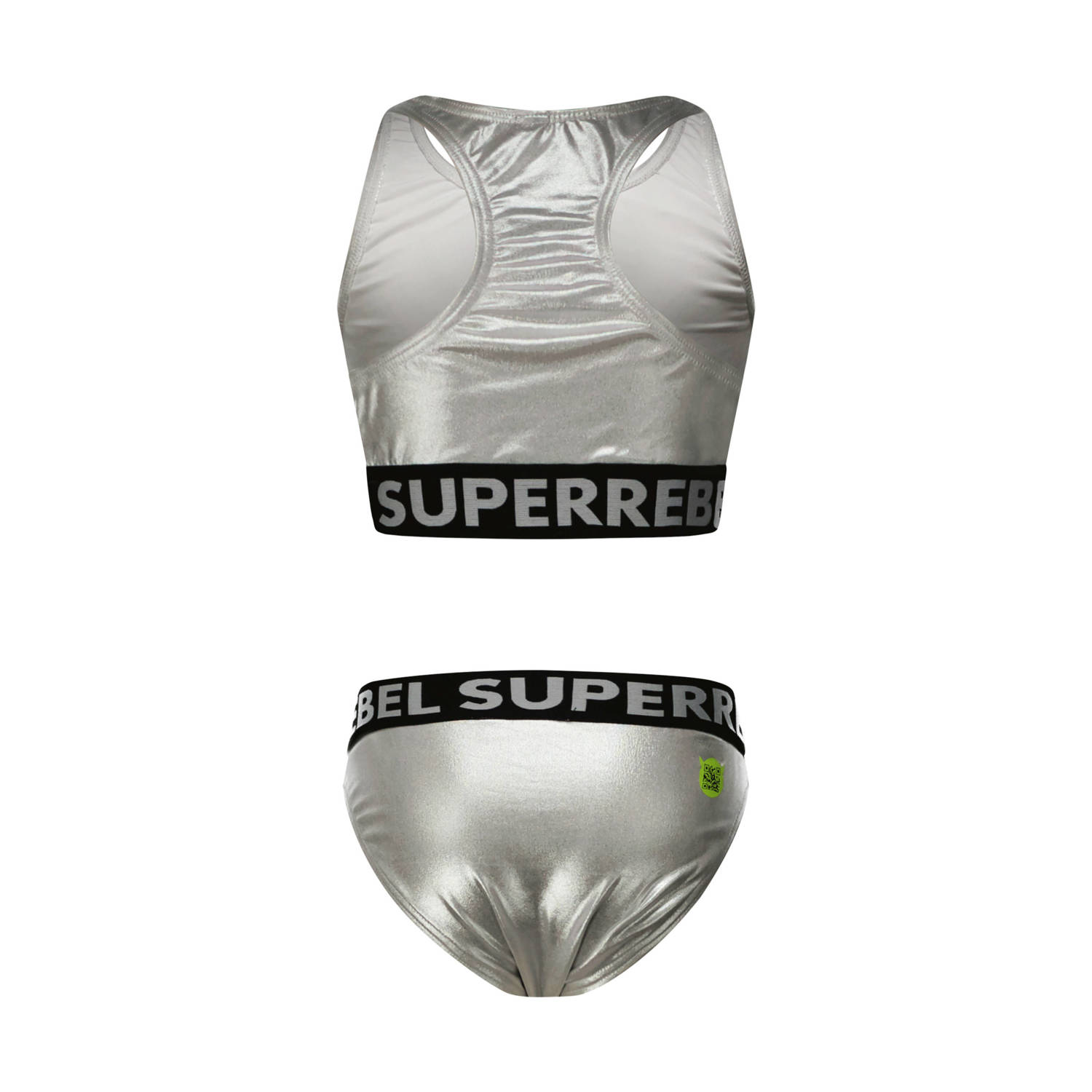 SuperRebel crop bikini Carmel zilver