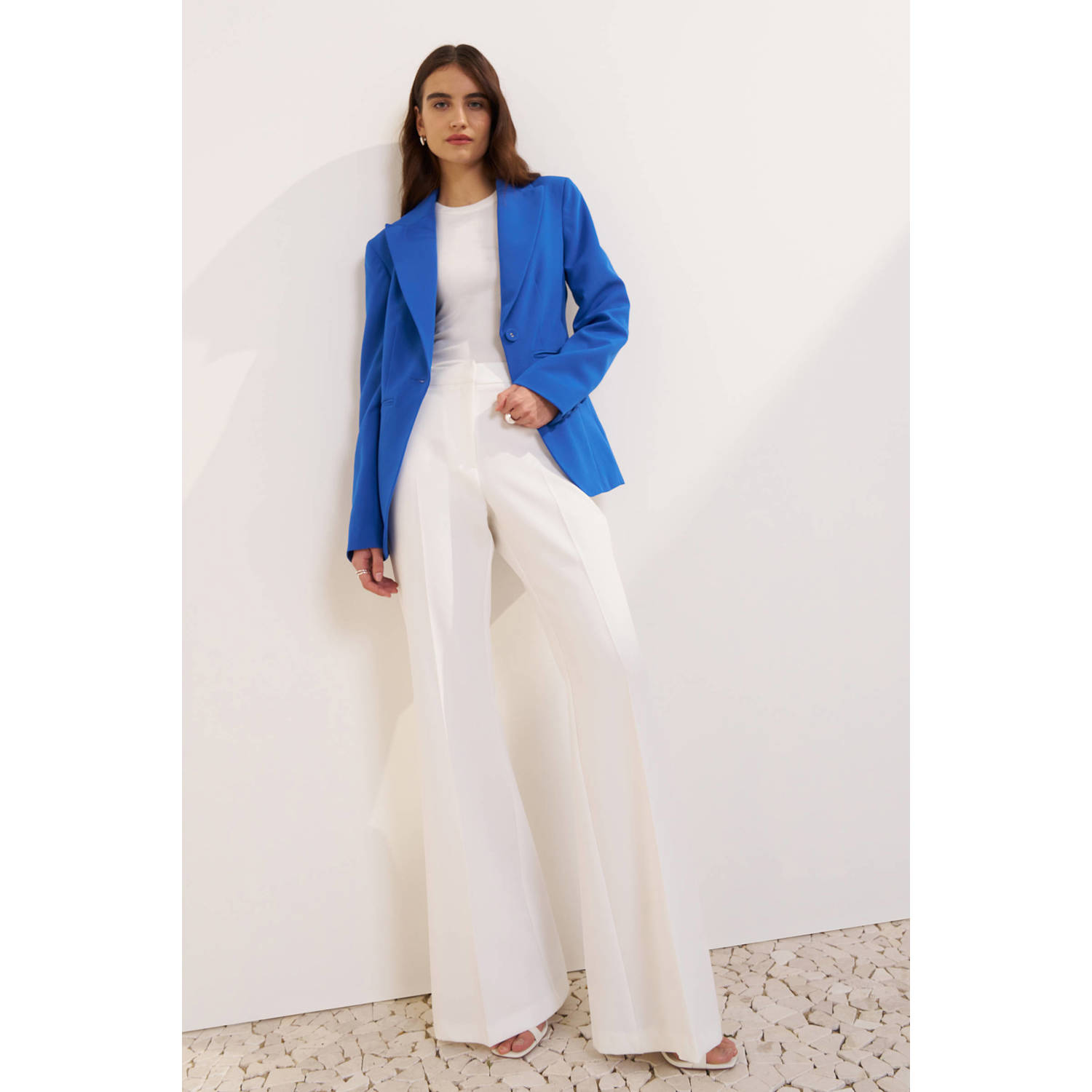 Ruby flared pantalon wit