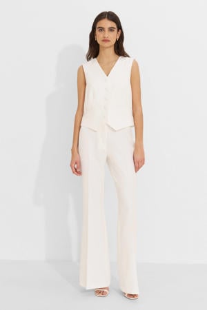 flared pantalon wit