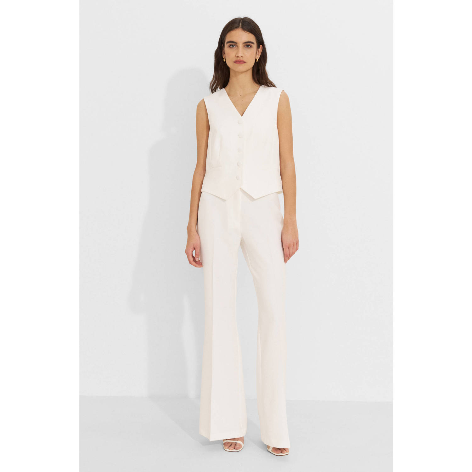 Ruby flared pantalon wit