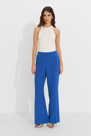 wide leg pantalon blauw