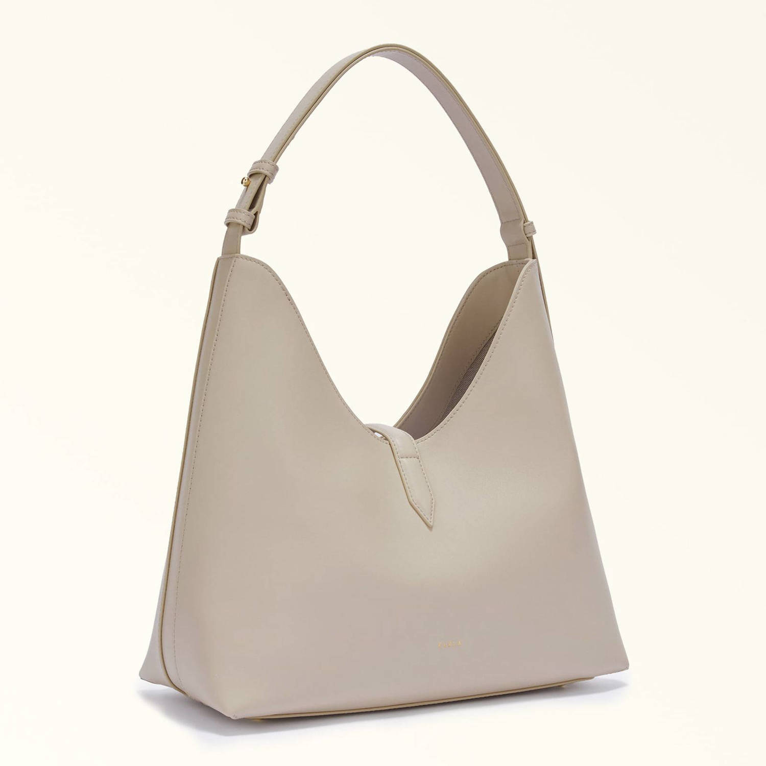 Furla leren shopper Goccia M beige