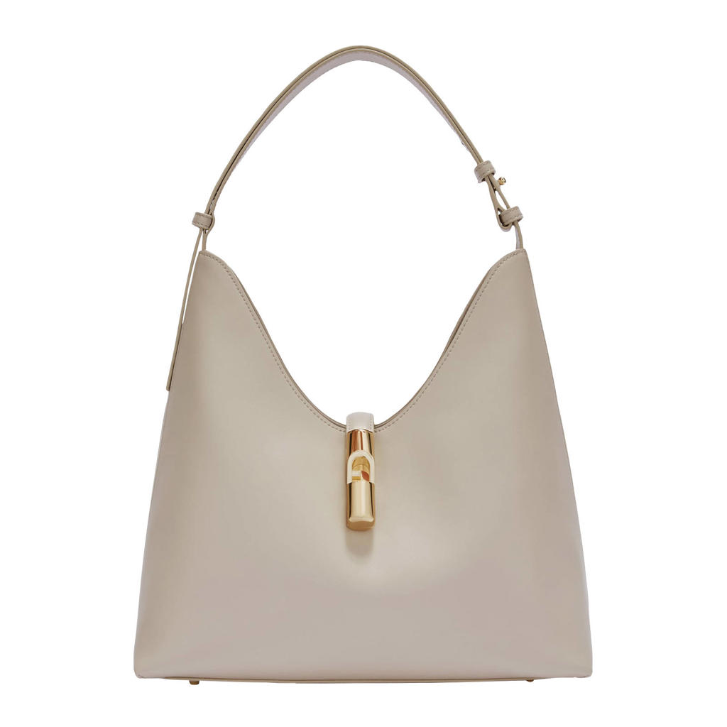 Furla leren shopper Goccia M beige