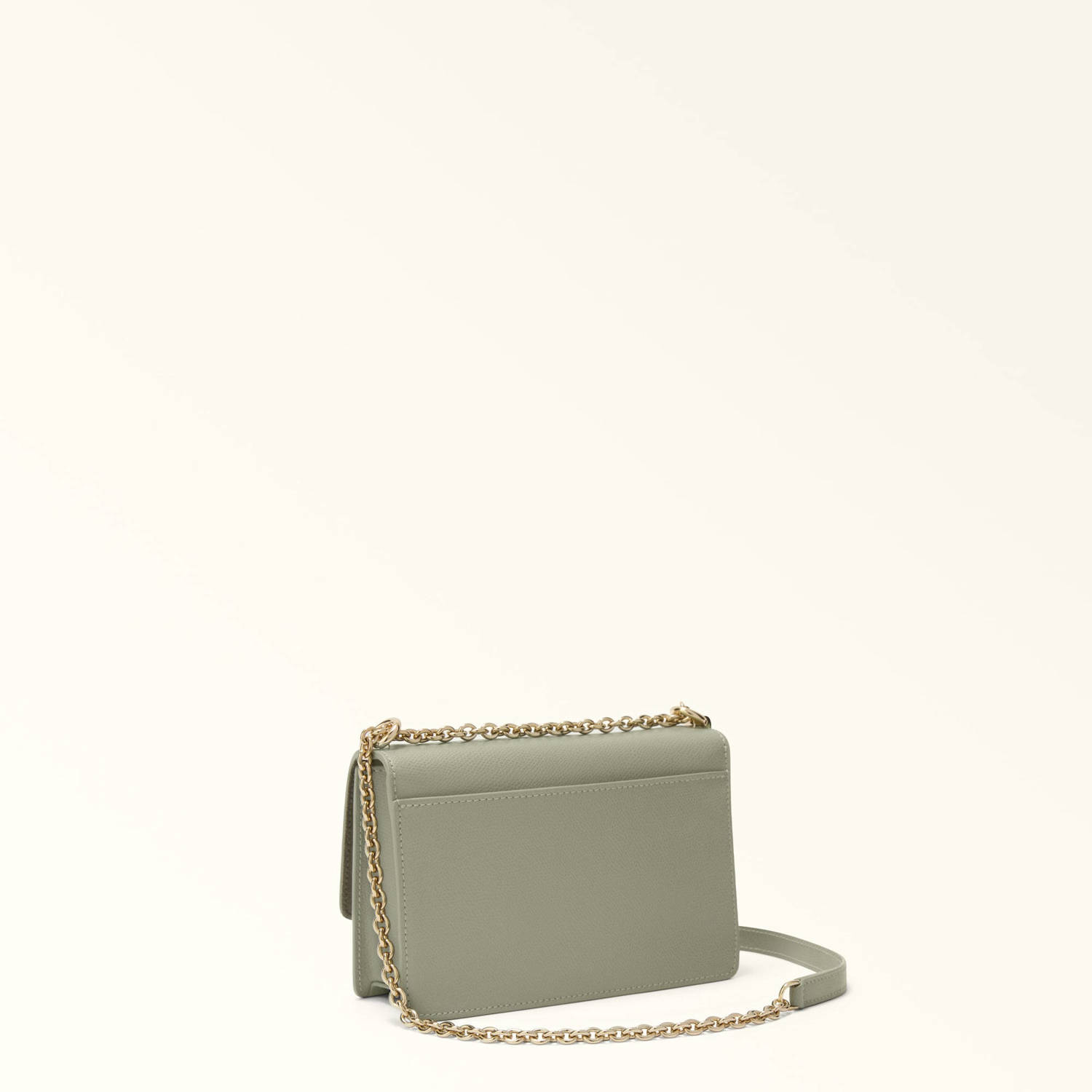 Furla leren crossbody tas 1927 Mini olijfgroen
