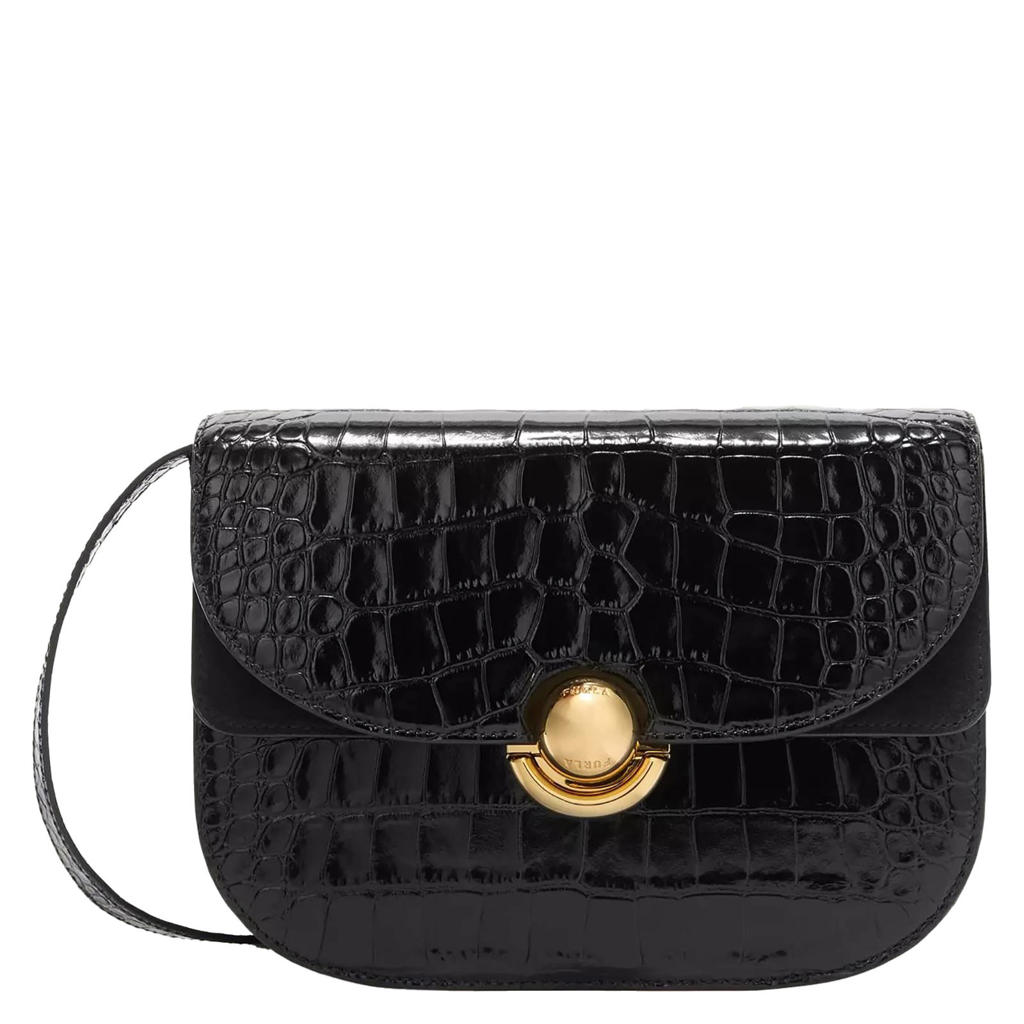 Furla leren crossbody tas Sfera S zwart croco