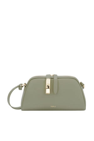  leren crossbody tas Goccia Mini olijfgroen
