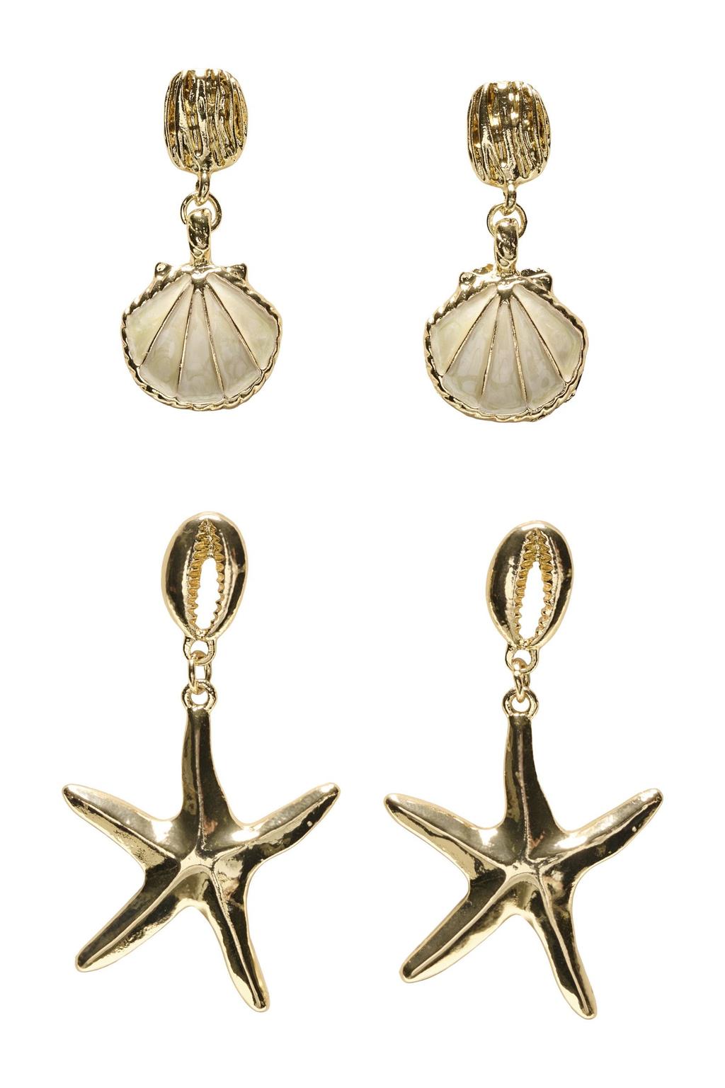 ONLY oorbellen ONLSUMMER - goudkleurig (set van 2)
