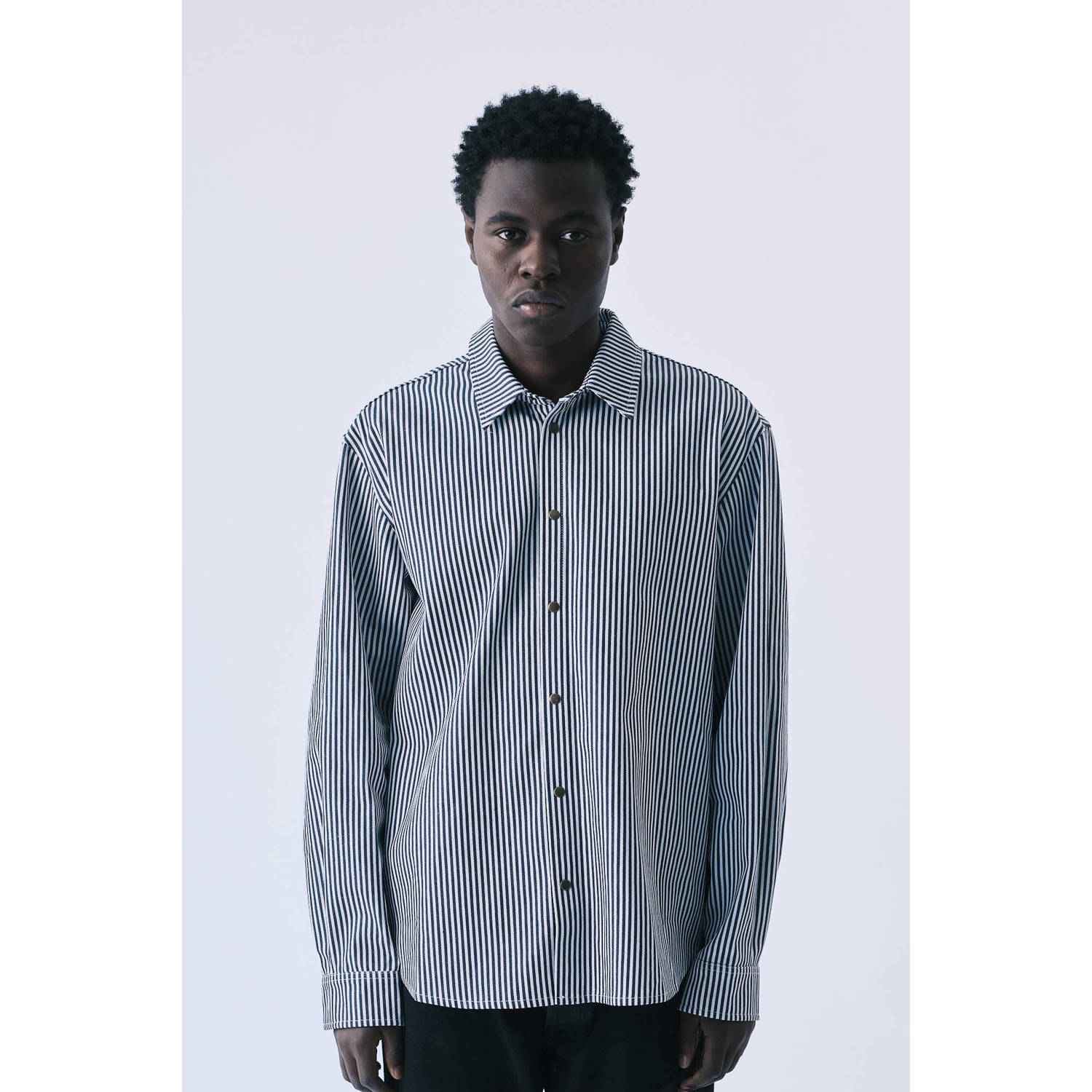 Tonsure overshirt blauw