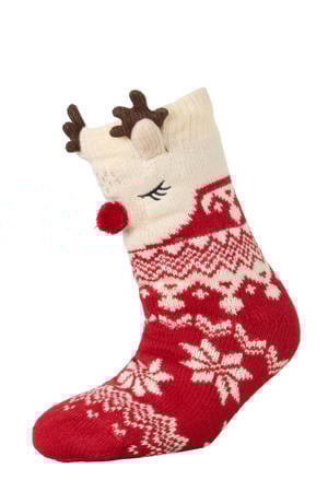 huissokken Reindeer rood