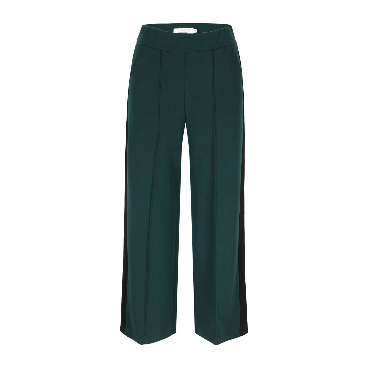 LOLALIZA wide leg broek donkergroen
