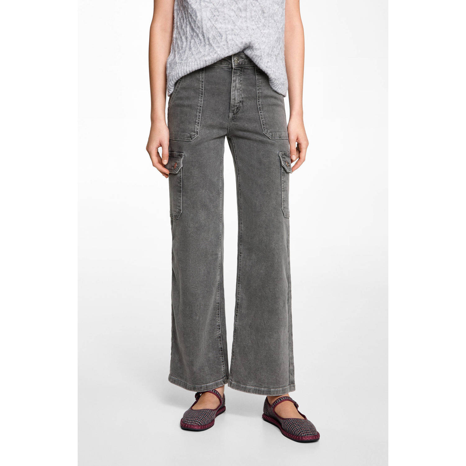 MANGO TEEN regular grey denim
