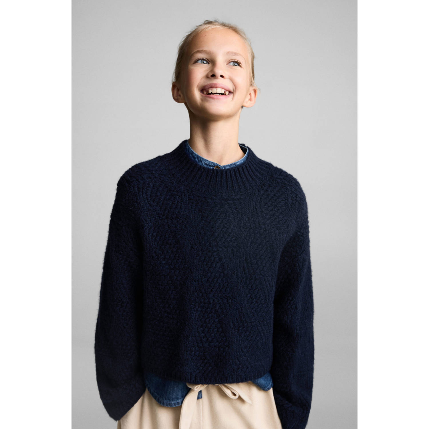 Mango Kids gebreide trui marine