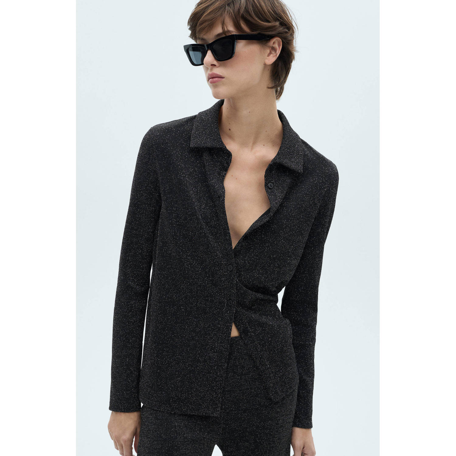 Mango blouse grijs