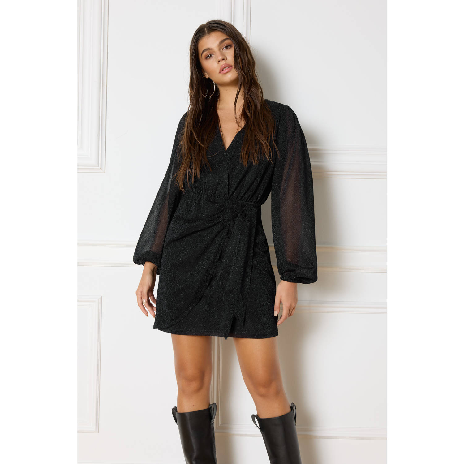 REFINED DEPARTMENT Dames Jurken Polina Zwart
