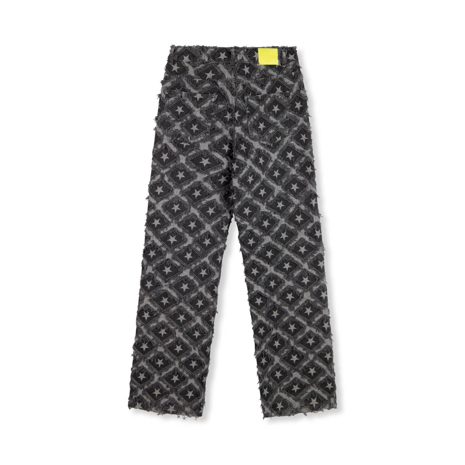 Refined Department wide leg jeans Hannah met sterren en textuur grey denim