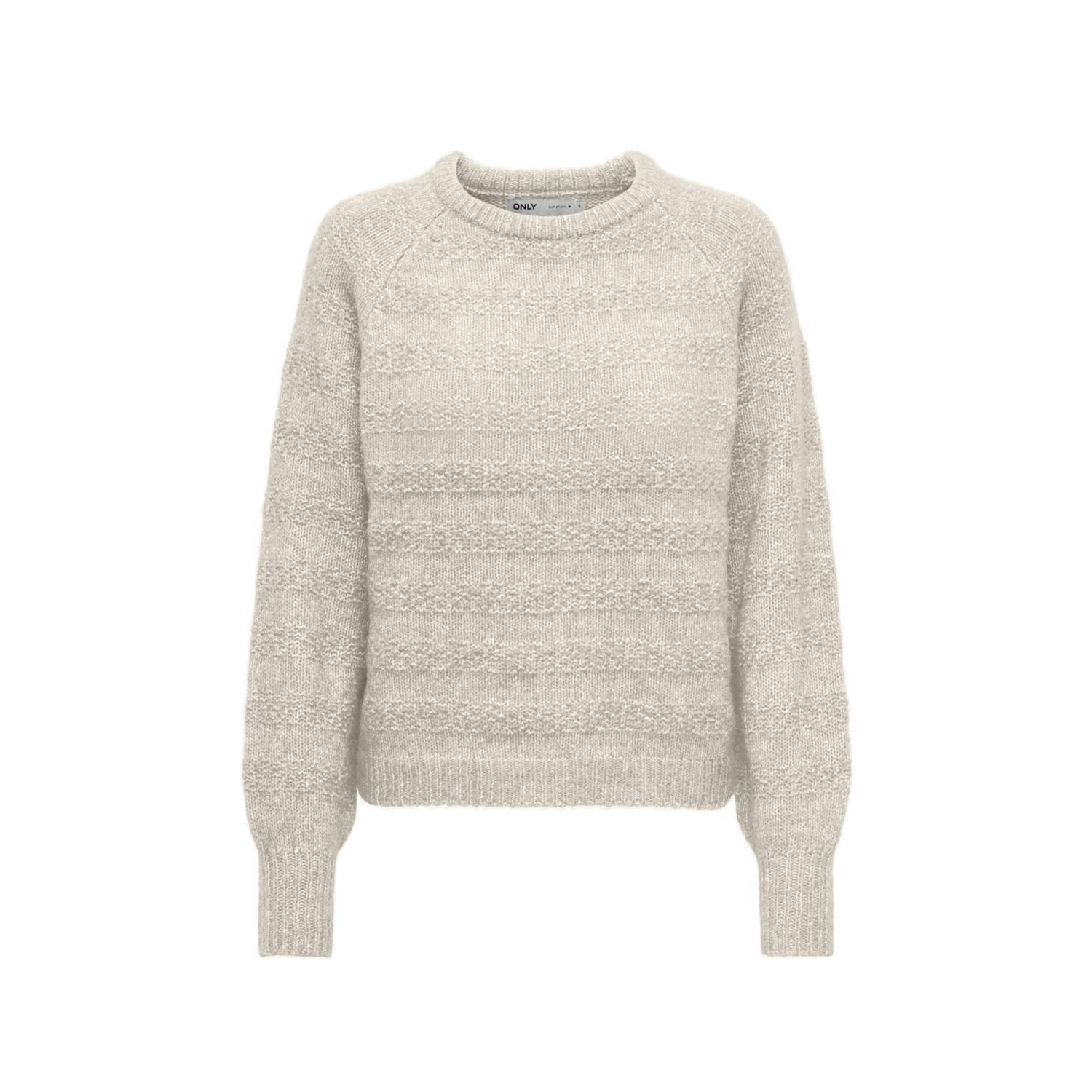 Only Polyester Pullover Dames Sweatshirt Herfst Winter Collectie Beige Dames