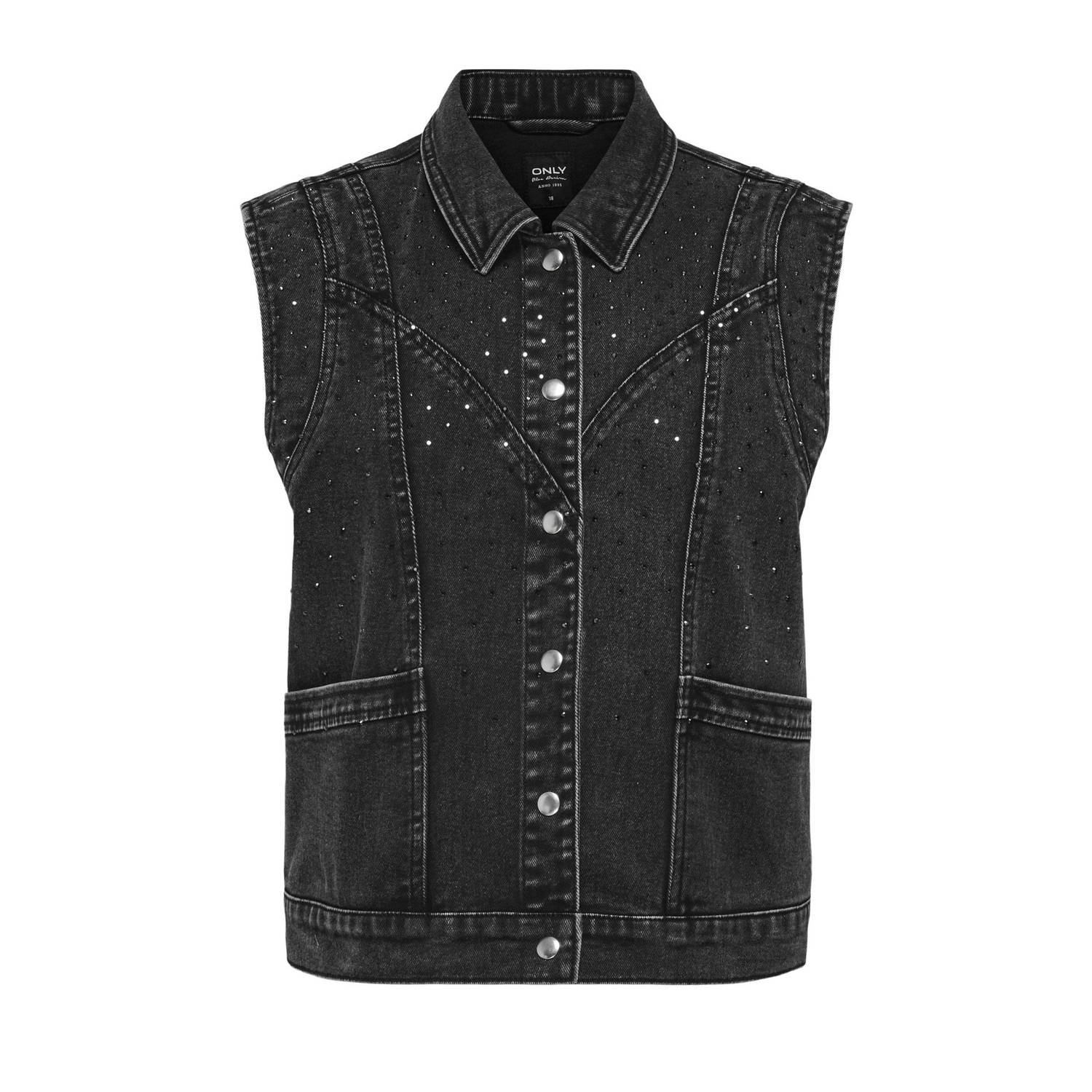 ONLY gilet ONLKENNEDY black denim
