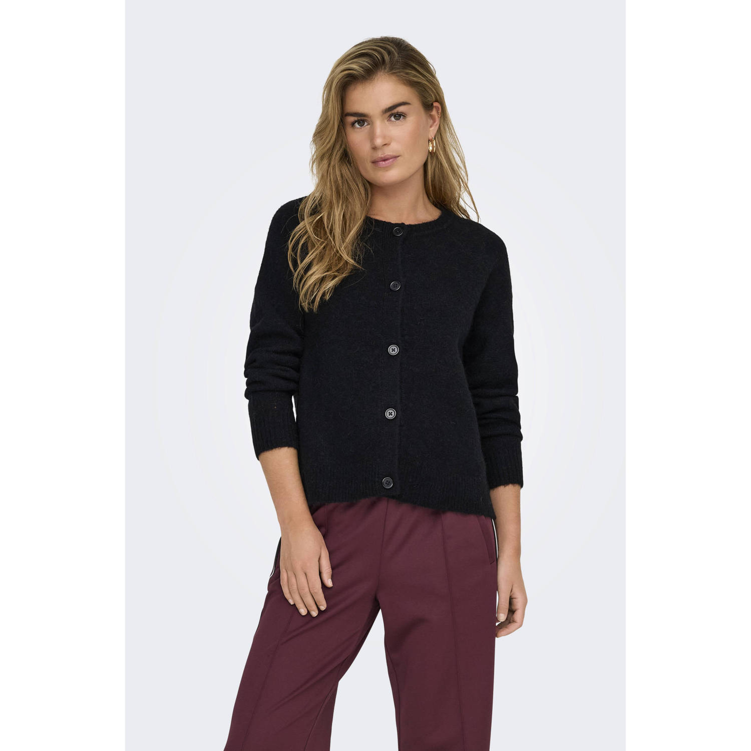 ONLY vest ONLALLISON met wol zwart