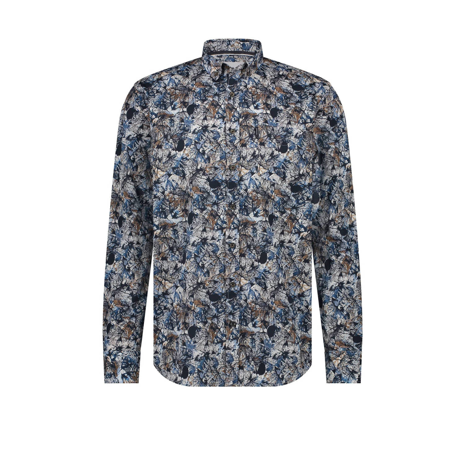 State of Art Print Popli Lange Mouw Shirt Multicolor Heren