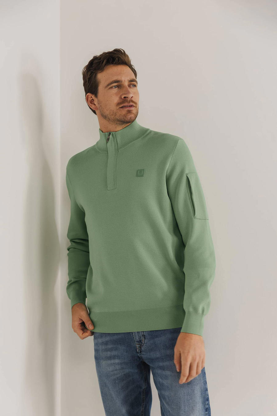 Leif Nelson Herentrui met capuchon, slim fit, hoodie, pullover met capuchon, lange mouwen, gebreide trui, sweatshirt, winterpullover 20227N, zwart, M