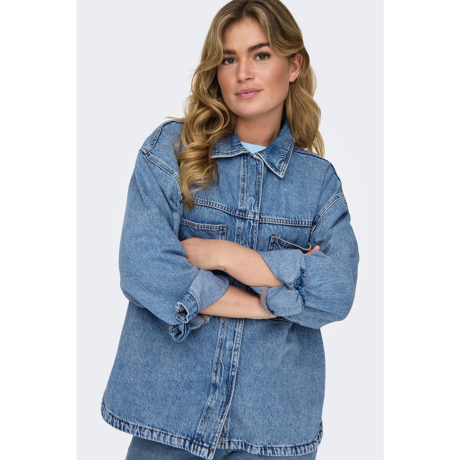 Only Loose fit jeansjack van puur katoen model 'LEMMIE'
