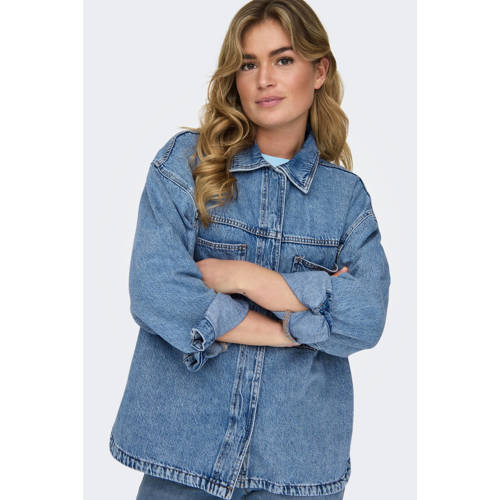 ONLY blouse light blue denim afbeelding