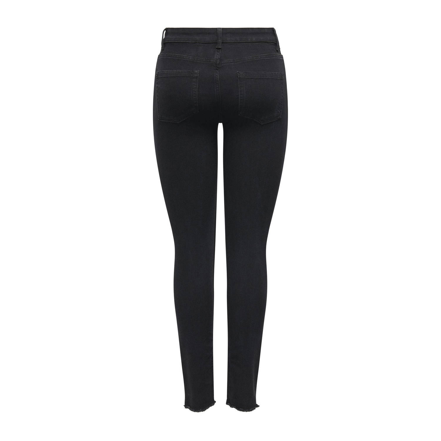 ONLY regular waist skinny jeans black denim