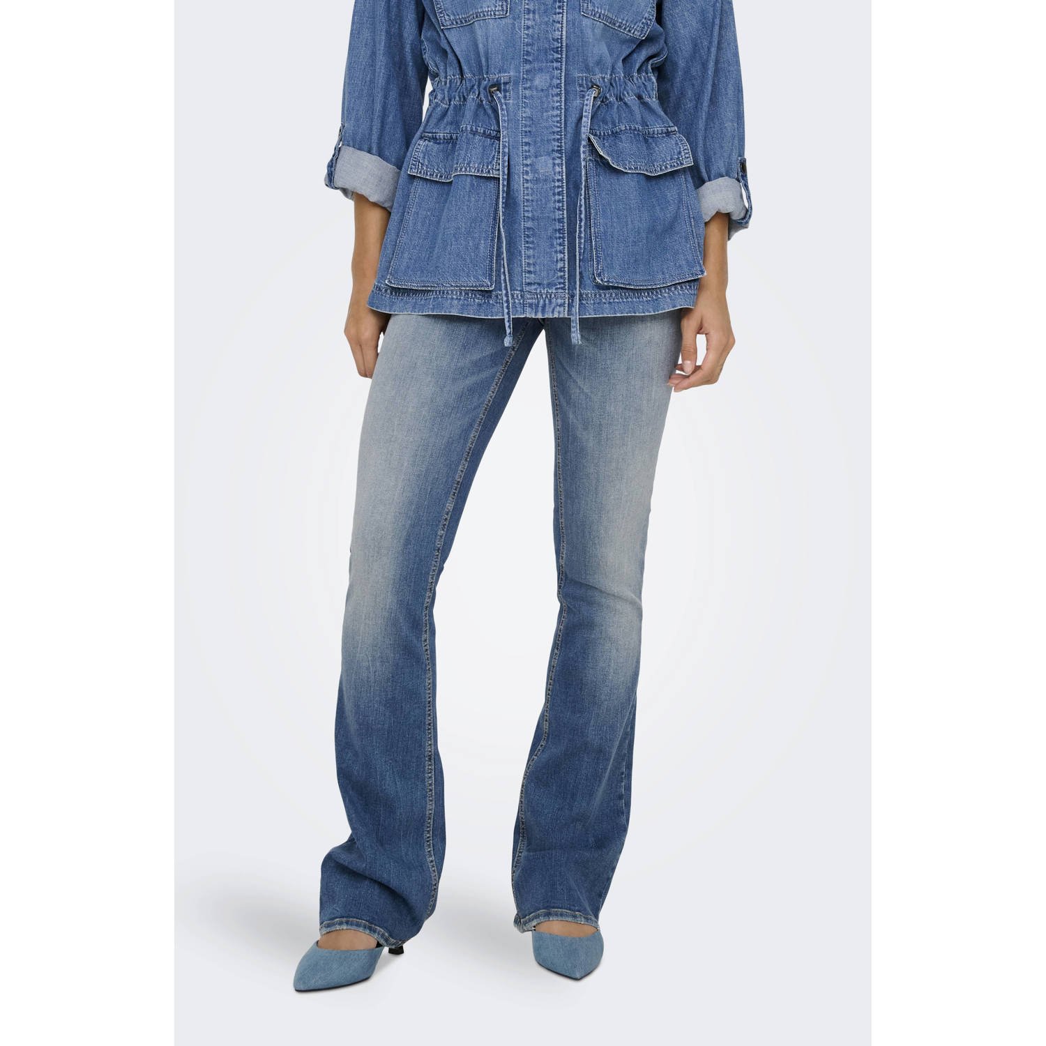 Only Wide leg jeans van biologische katoenmix model 'BLUSH'
