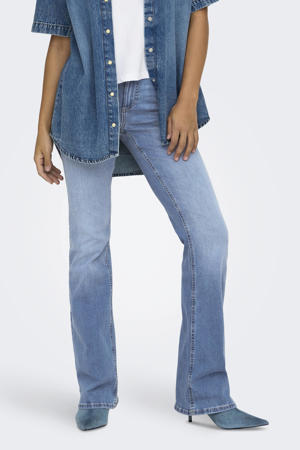 regular waist flared jeans medium blue denim