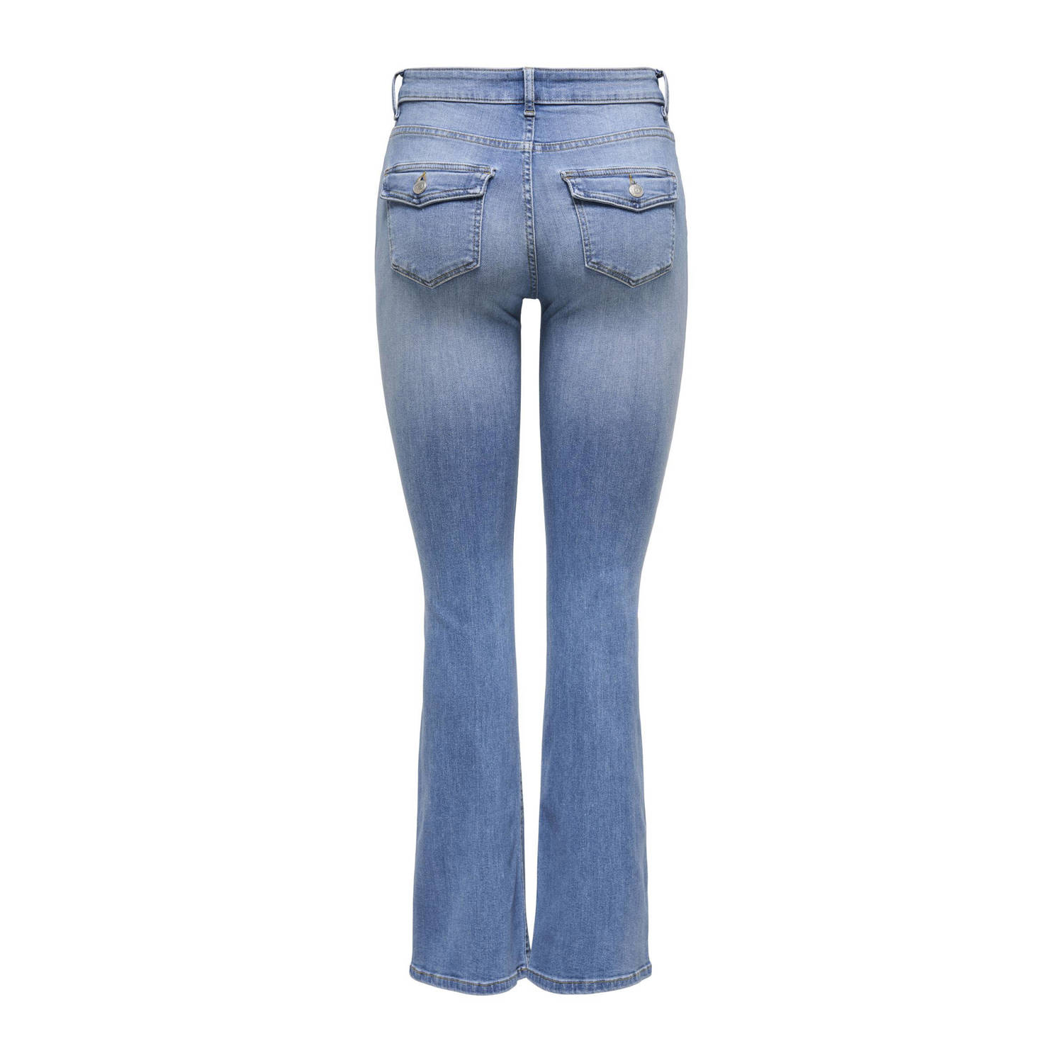ONLY regular waist flared jeans medium blue denim