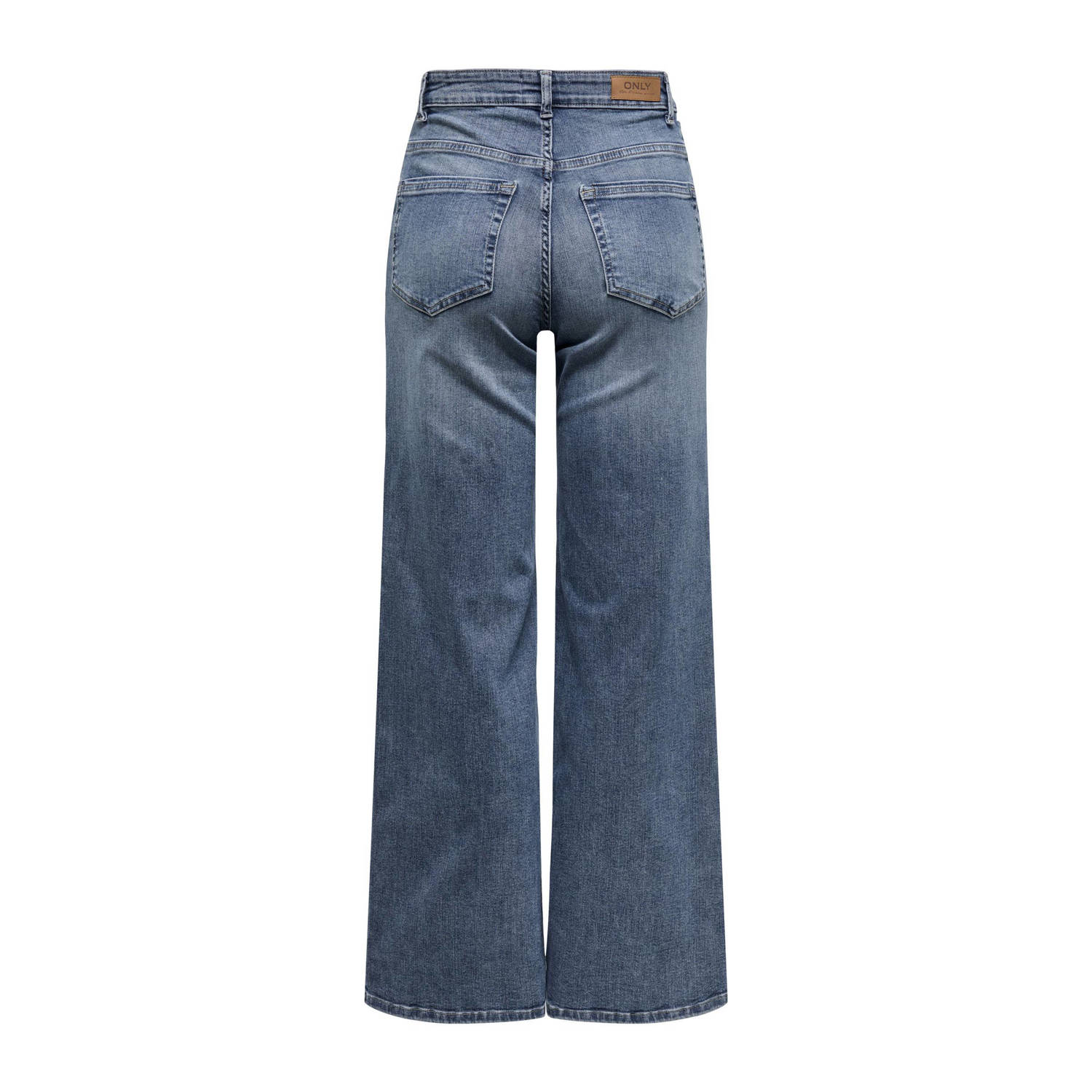 ONLY high waist wide leg jeans medium blue denim