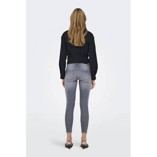 ONLY regular waist skinny jeans grey denim afbeelding