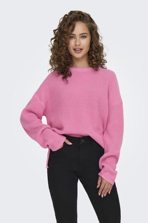 gebreide trui roze