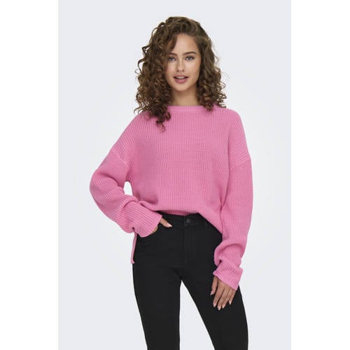 ONLY gebreide trui roze afbeelding