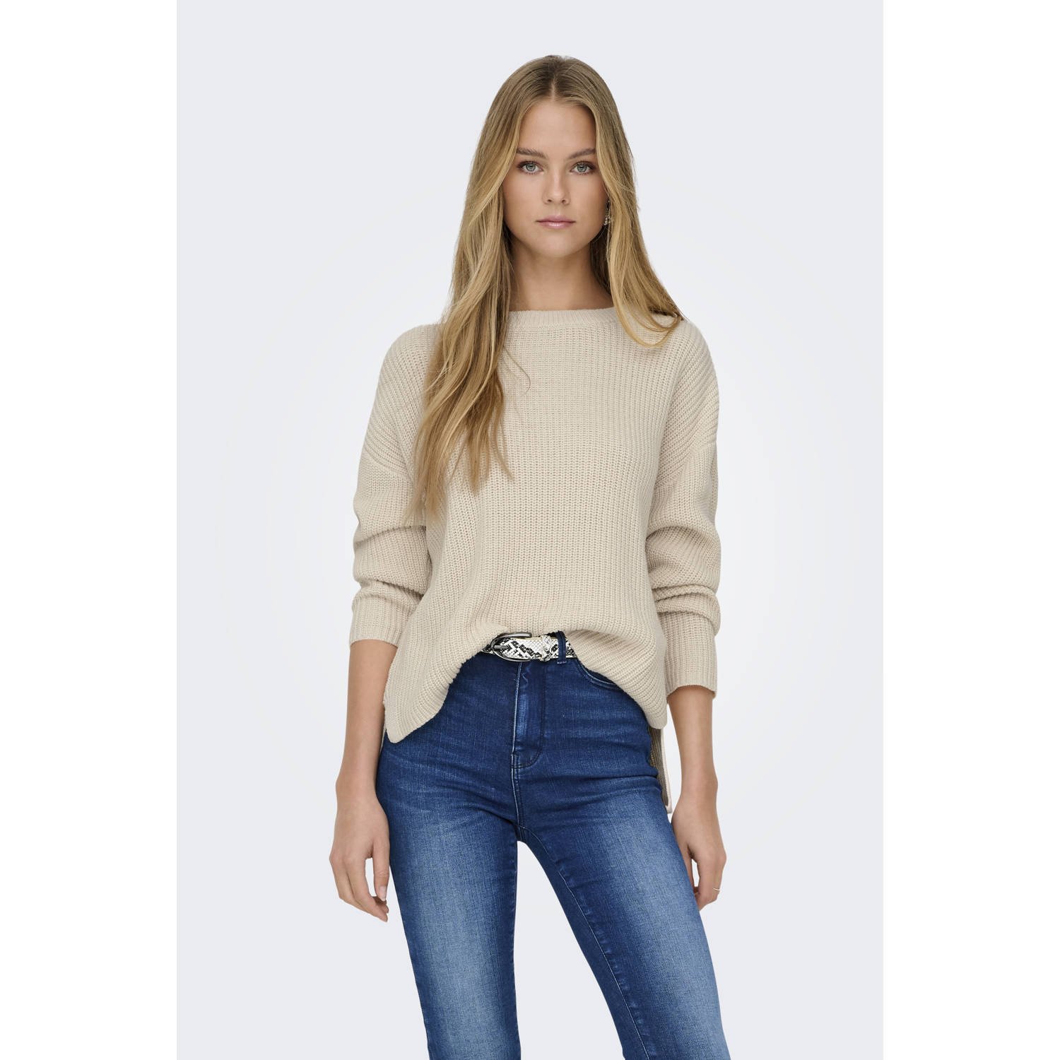 Only Trui met ronde hals ONLLUNA LS O-NECK PULLOVER KNT NCA