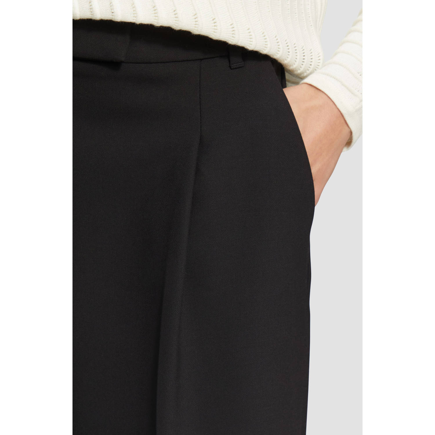 s.Oliver BLACK LABEL wide leg pantalon zwart