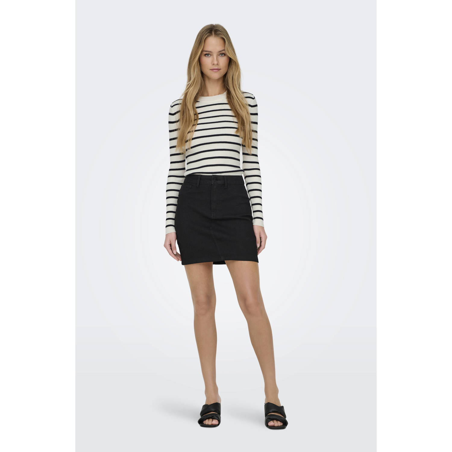 ONLY pullover ecru rib gebreid