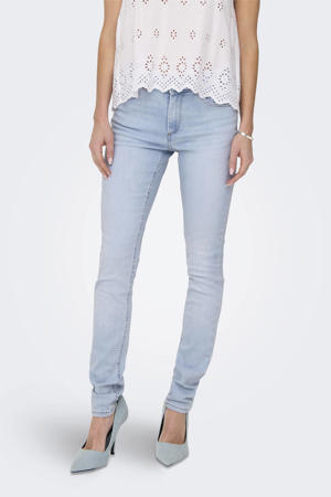 regular waist skinny jeans light blue denim