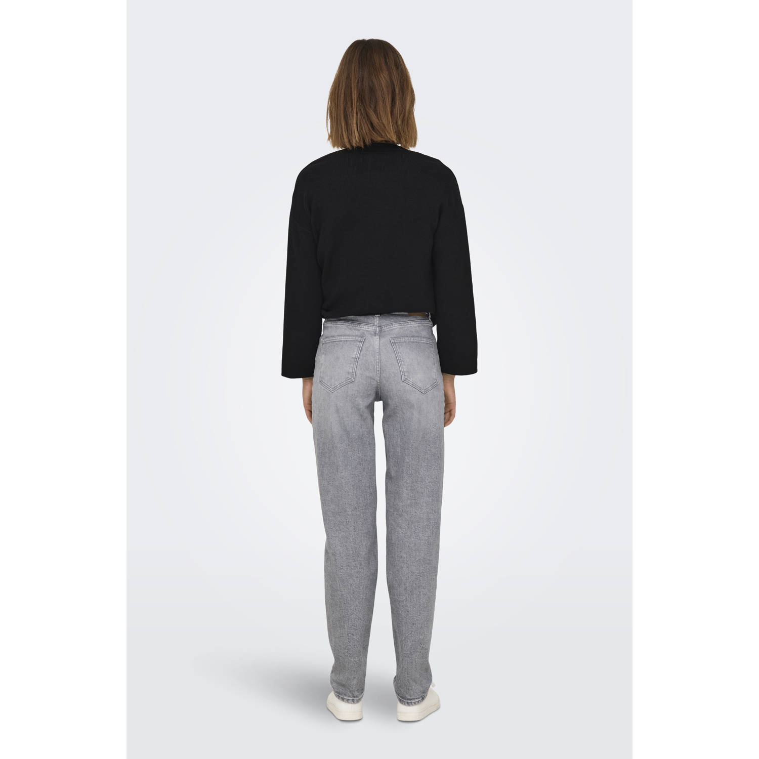 ONLY high waist mom jeans grey denim