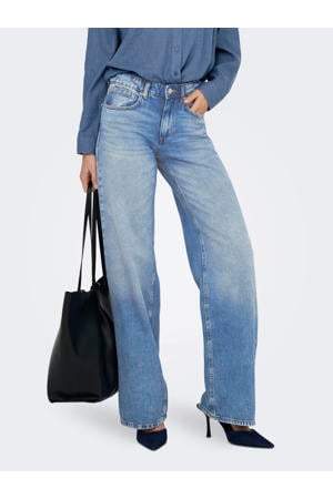 low waist wide leg jeans light blue denim