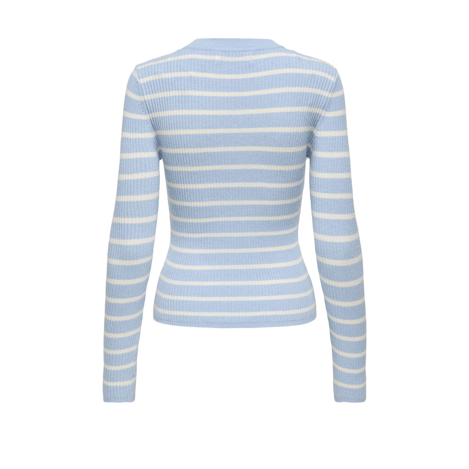 ONLY pullover lichtblauw rib gebreid