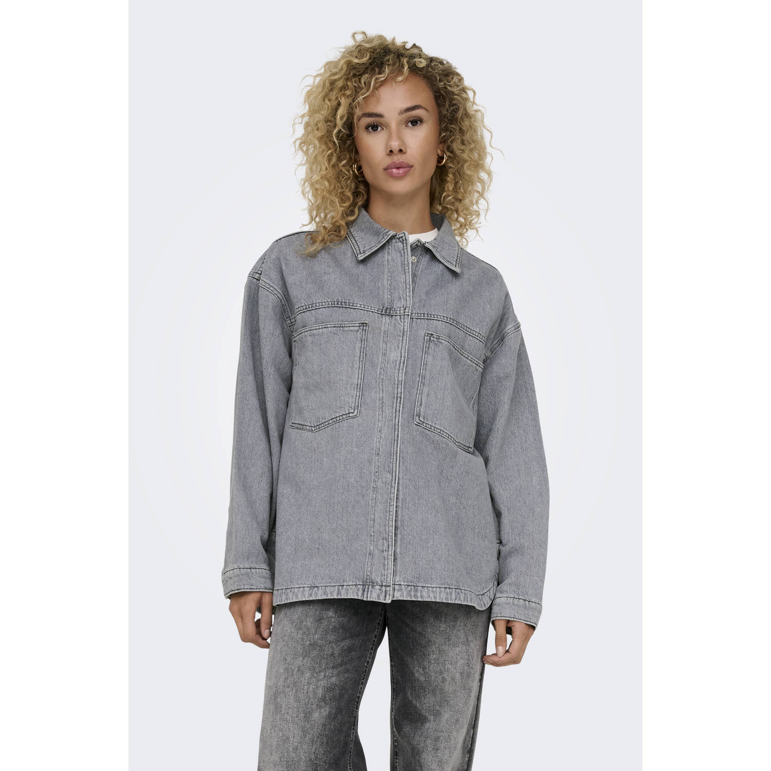 ONLY blouse grey denim