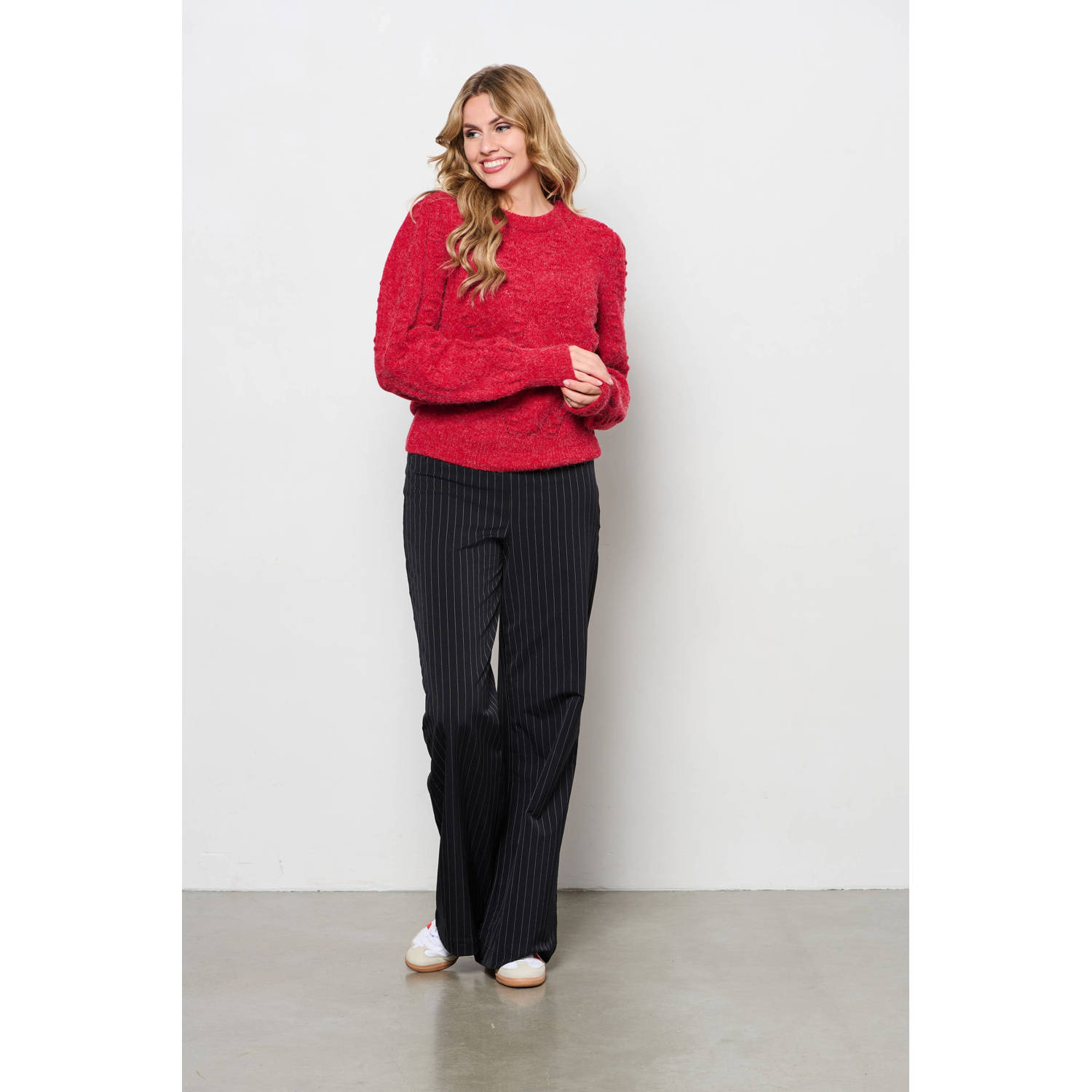 &Co Woman gebreide trui rood