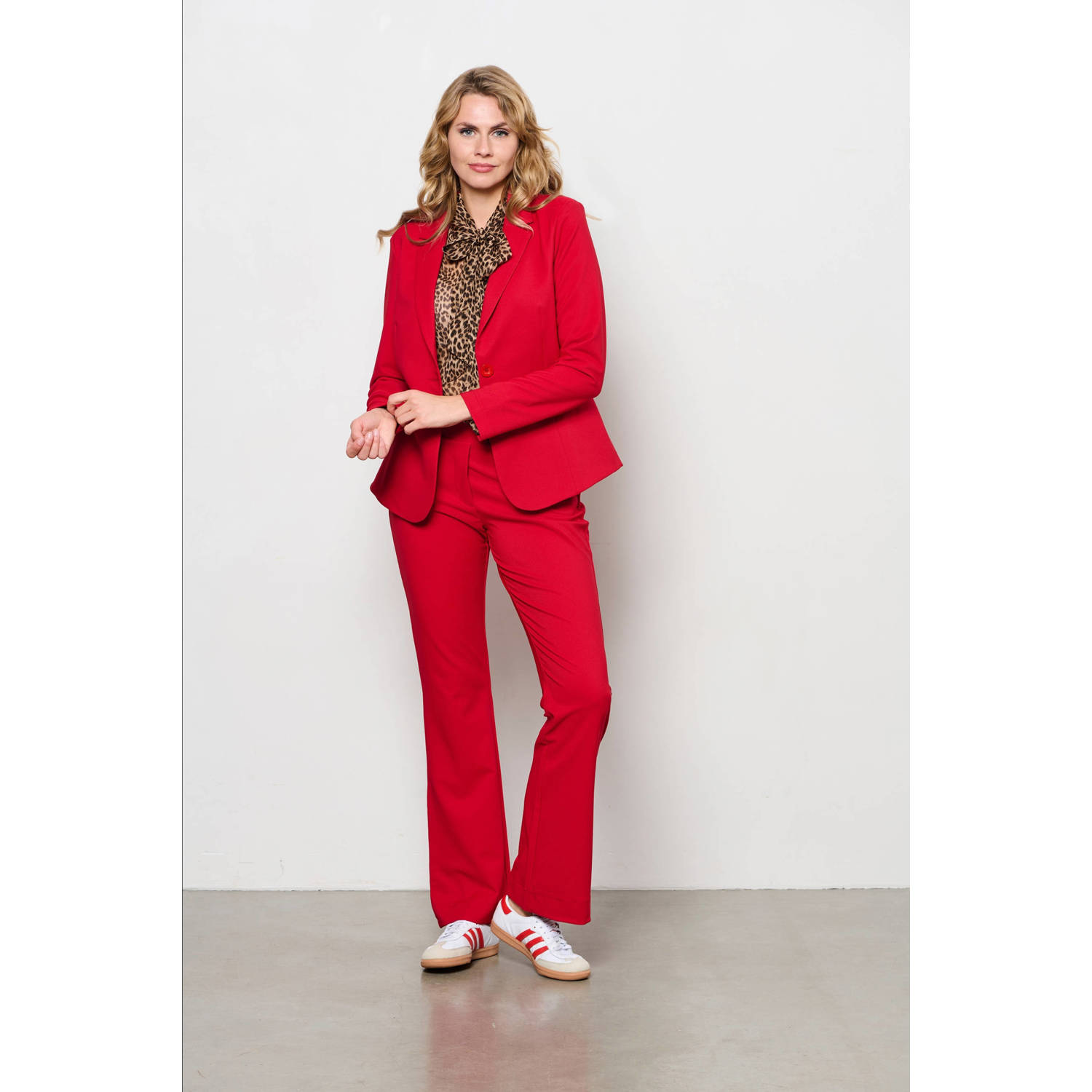 &Co Woman rechtvallende blazer PHILEINE COMFORT TWILL rood