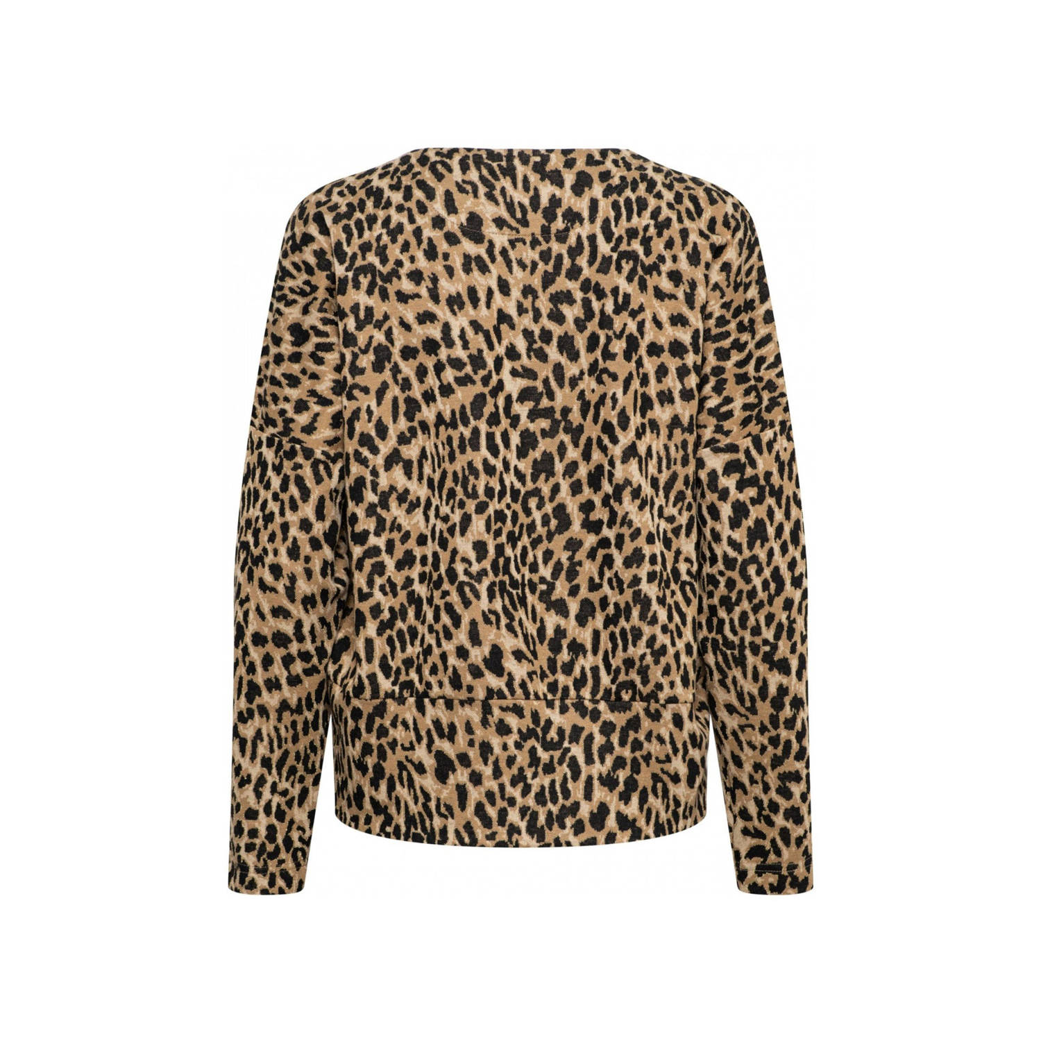 &Co Woman top DALLAS ANIMAL met panterprint bruin zwart
